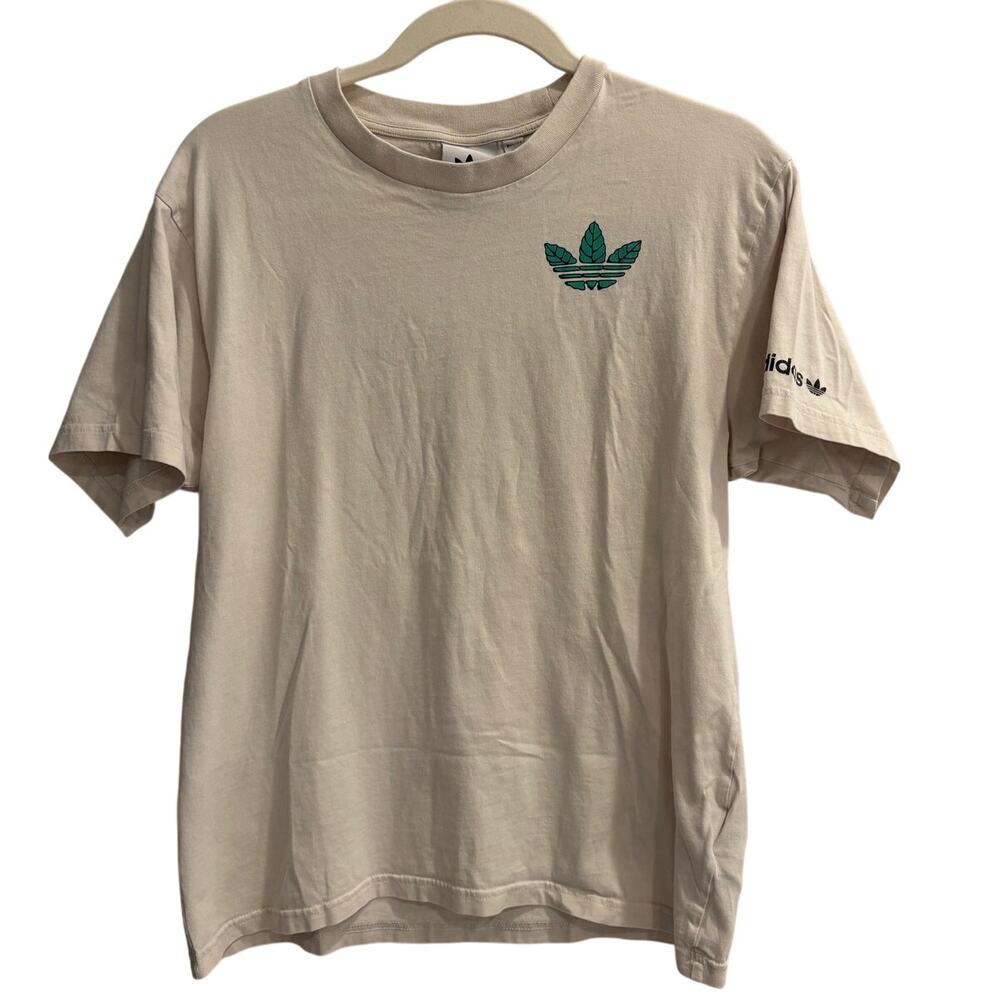 Adidas Size Small Trefoil Leaves Symbol Graphic T-Shirt